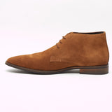 Mens Suede Ankle Boots - SF-251-Suede Tan