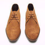 Mens Suede Ankle Boots - SF-251-Suede Tan