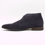 Mens Suede Ankle Boots - SF-251-Suede Navy