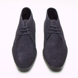 Mens Suede Ankle Boots - SF-251-Suede Navy