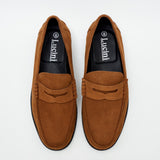 Mens Suede Casual Slip On Shoes - 17925_Tan Suede