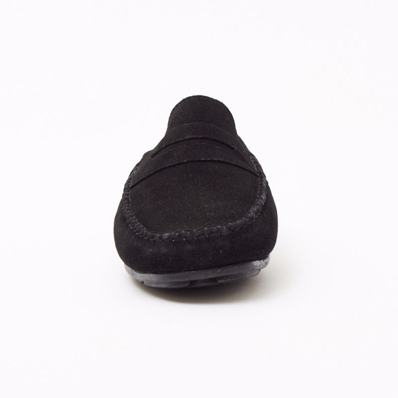 Lucini Mens Suede Casual Slip On Shoes - 4611-S_Black