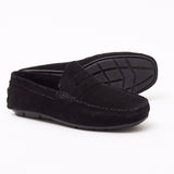 Mens Suede Casual Slip On Shoes - 4611-S_Black